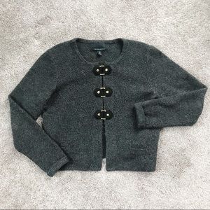 BOGO 50% Cynthia Rowley Dark Gray Buckle Cardigan